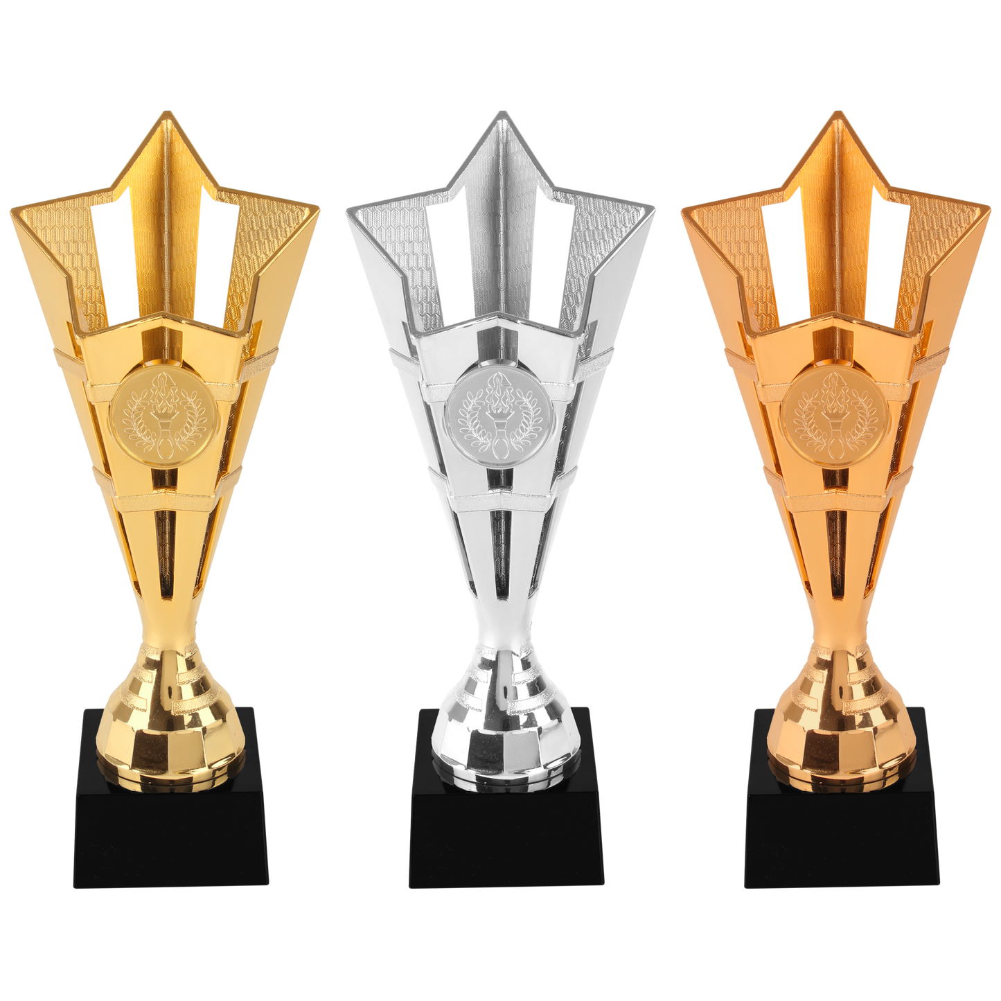 cp 25
Disponible en 1 taille :
Taille unique : 20cm
Couleurs disponibles : Or, Argent, Bronze
Trophée PVC et marbre noir