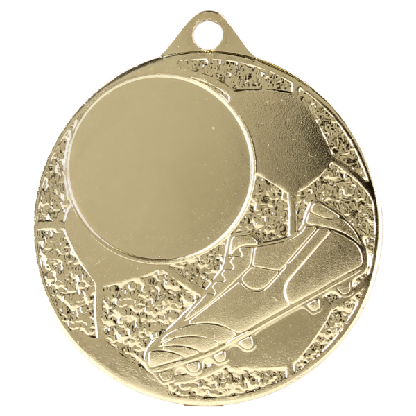 Médaille MS51 football 50 mm, logo imprimer inclu personnalisable avec texte au dos. Médaille en métal
Toptrophy - Suisse