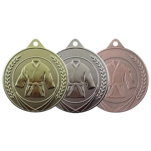 Médaille MS13 Sports de combat 50 mm, disponible en 3 couleurs, personnalisable avec texte au dos.