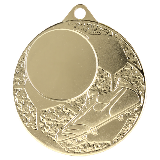 Médaille MS51 football 50 mm, logo imprimer inclu personnalisable avec texte au dos. Médaille en métal
Médaille pas cher 
Médaille premium
Toptrophy - Suisse