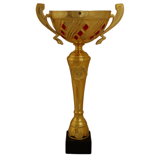 cp120 couleur doré et rouge avec anses  prestige en 3 tailles 28.5 à 30.5 cm - personnalisable