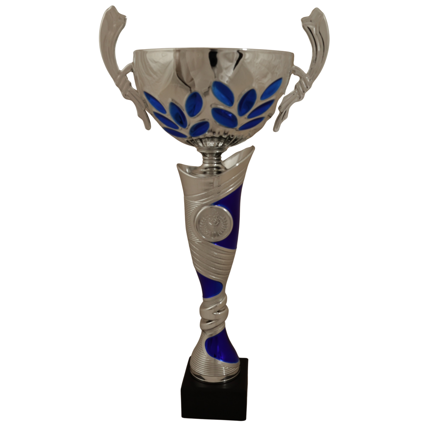 cp123 couleur argentée bleue avec anses  prestige en 3 tailles 29.5 à 31.5 cm - personnalisable