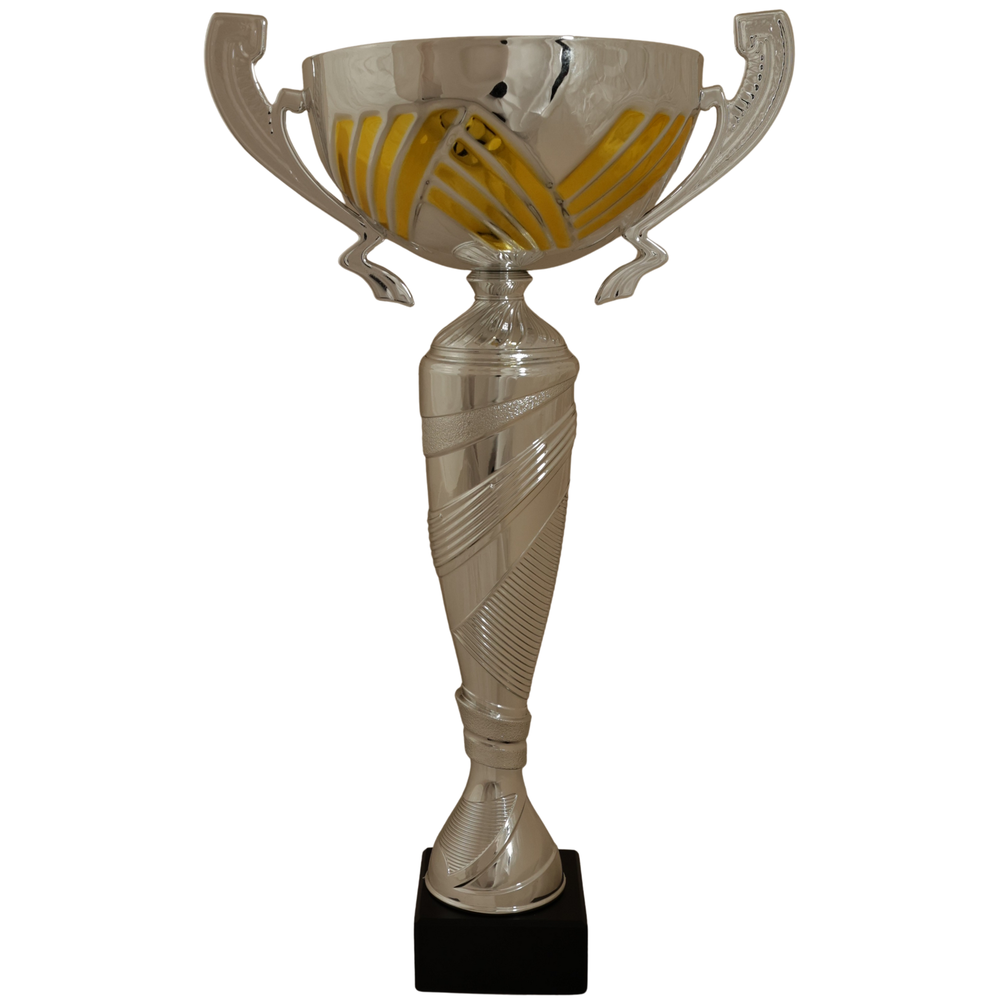 cp123 couleur argentée doré avec anses  prestige en 3 tailles 30.5 à 33.5cm - personnalisable