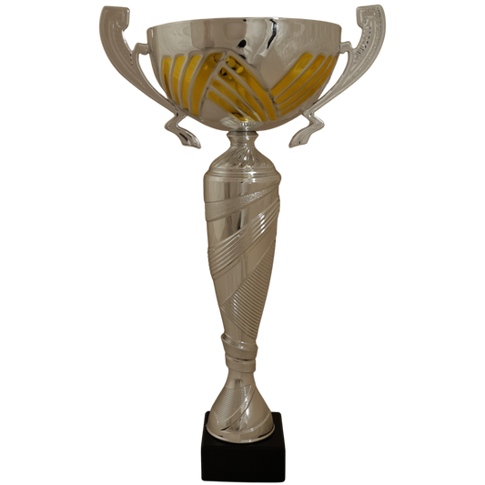 cp123 couleur argentée doré avec anses  prestige en 3 tailles 30.5 à 33.5cm - personnalisable